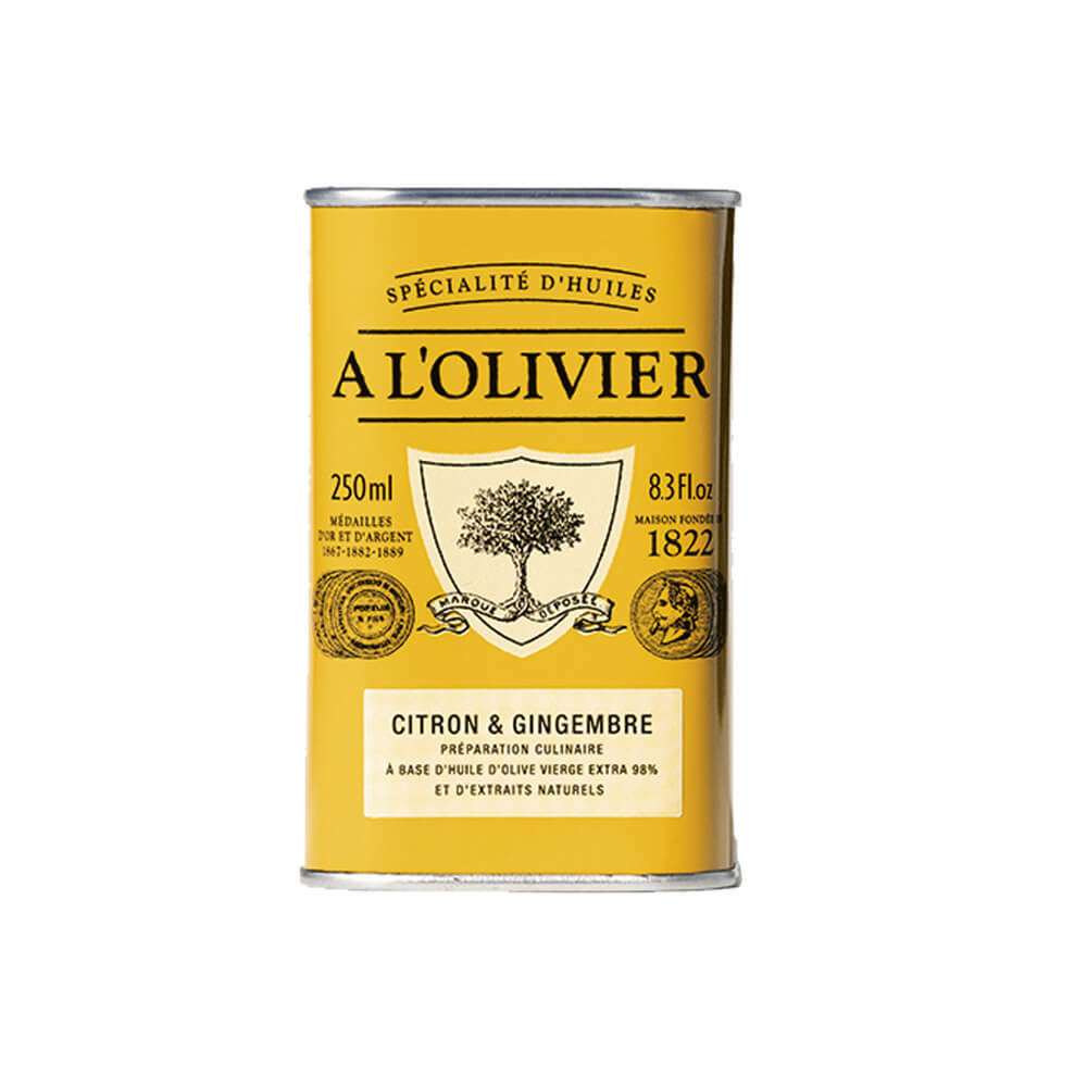 A L'Olivier Tin Lemon & Ginger Olive Oil 250ml